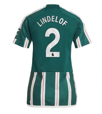 Manchester United Victor Lindelof #2 Udebanetrøje Dame 2023-24 Kort ærmer